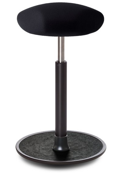 Tabouret Ongo Free triangle, Grand, Tricoté en microfibre noir
