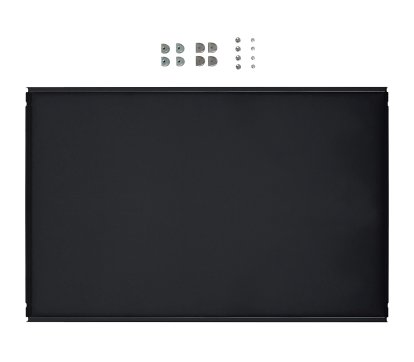 Tablette intermédiaire métallique pour étagère USM Haller, Noir graphite RAL 9011, 75 cm x 50 cm