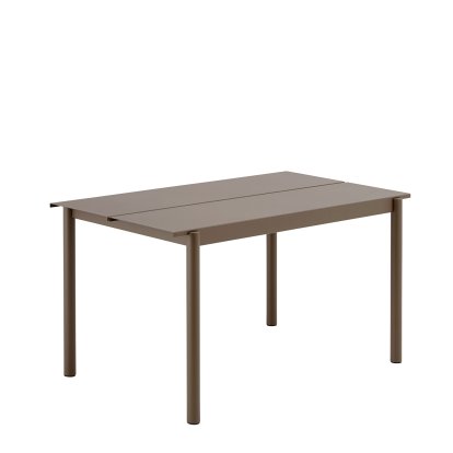 Table Linear Steel, L 140 x l 75 cm, Taupe
