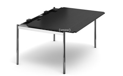 Table USM Haller Advanced, 150 x 100 cm, 06-Plaqué chêne laqué noir, Sans plateau coulissant
