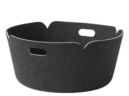 Panier Restore rond, Noir mélange