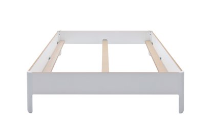 Lit double Nait, 140 x 200, Sans tête de lit, CPL blanc