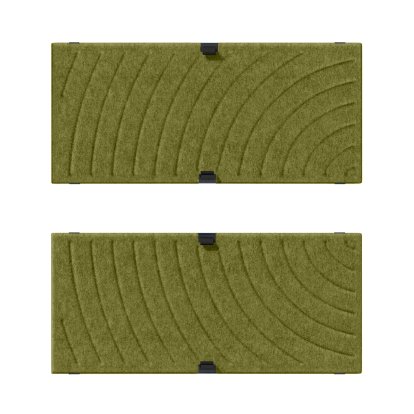 Soft Panel USM Haller Mono pour étagère USM, 75 cm x 35 cm, Vert, Courbes