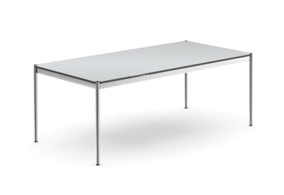 Table USM Haller, 200 x 100 cm, Stratifié, Gris perle