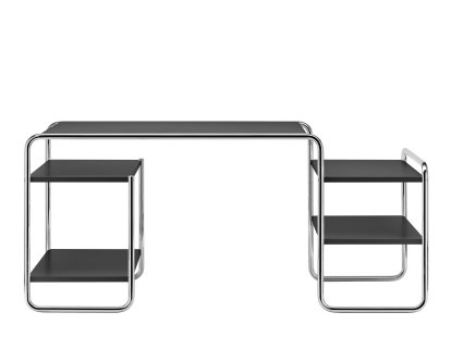 Bureau S 285  Bauhaus, Hêtre laqué à pores ouverts noir intense, 4 étagères