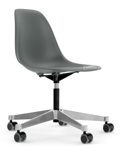 Eames Plastic Side Chair RE PSCC, Gris granit, Sans rembourrage, Sans rembourrage