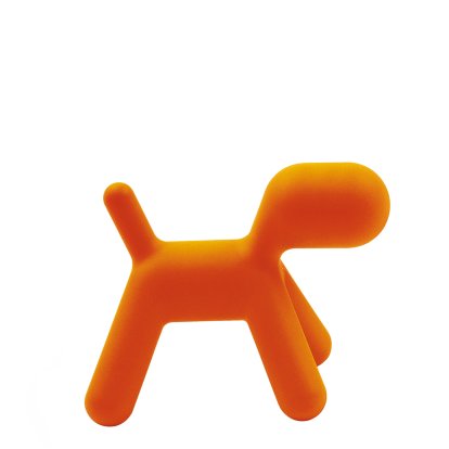 Tabouret Puppy, Grand (H 55,5 x L 42 x P 69,5 cm), Polyéthylène (adapté à une utilisation en extérieur), Orange mat (1001 C)