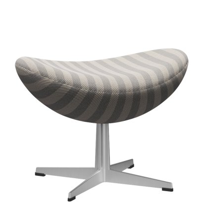 Repose-pied l'Oeuf, Voulez-vous, 004 - Gris clair / blanc cassé, Aluminium satiné et poli