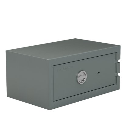 Coffre-fort Balzsafe Connect pour étagères USM Haller, 75 cm x 35 cm x 50 cm, Gris moyen RAL 7005, Serrure à clé