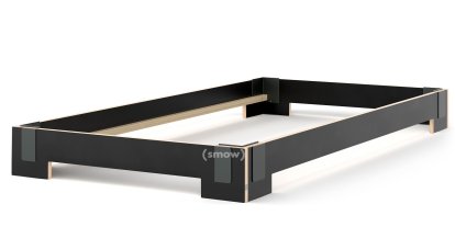 Lit empilable Tagedieb, 100 x 200 cm, Noir, Sans sommier
