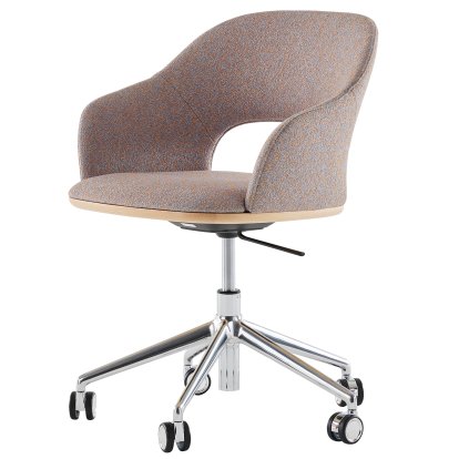 521 Chaise pivotante, Aluminium poli, Tissu Cento - bubble