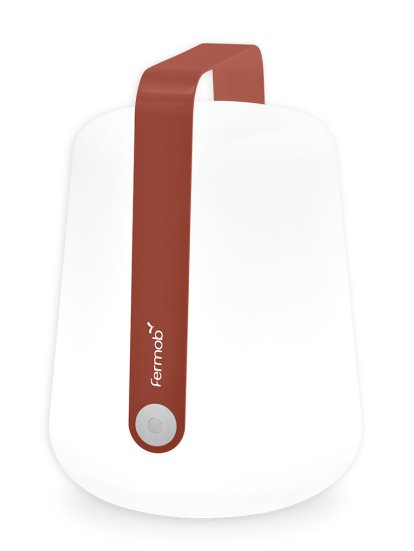 Lampe Balad, Grand (38 cm) avec mode bougie vacillante, Ocre rouge