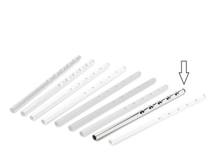 Rallonge en hauteur (1 lot) pour table Eiermann, Chromé