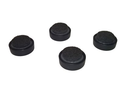 Patins (1 lot) pour chaises Vitra, Pour HAL Wood/Basel Chair, Patins en feutre pour sols durs, basic dark