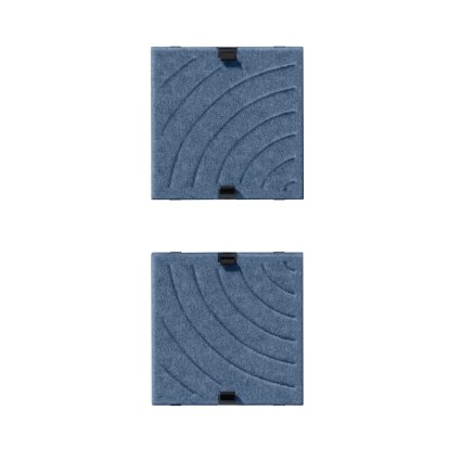 Soft Panel USM Haller Mono pour étagère USM, 35 cm x 35 cm, Bleu, Courbes