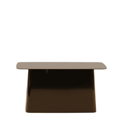 Metal Side Table, Chocolat, Grande (H 35,5 x l 70 x P 31,5 cm)