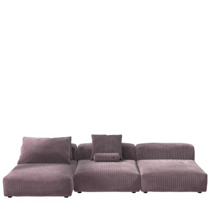 Vetsak Sofa Set 4, Cord velours - Blossom, Avec coussin