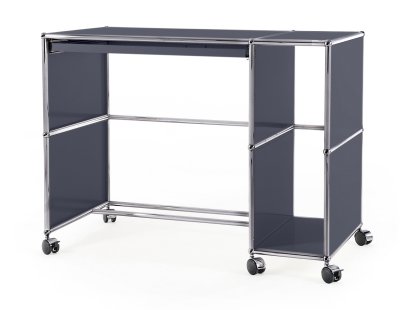 Bureau USM Haller à roulettes Type 1, Gris moyen RAL 7005