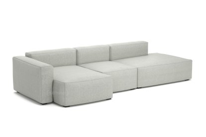 Mags Soft Sofa Combinaison 4, Accotoir à gauche, Hallingdal - blanc/gris