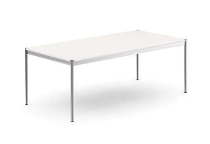 Table USM Haller, 200 x 100 cm, MDF (couleurs USM), Blanc pure RAL 9010