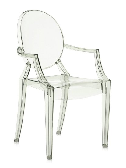 Chaise Louis Ghost Lot promotionnel de 4, Transparent-verre bouteille