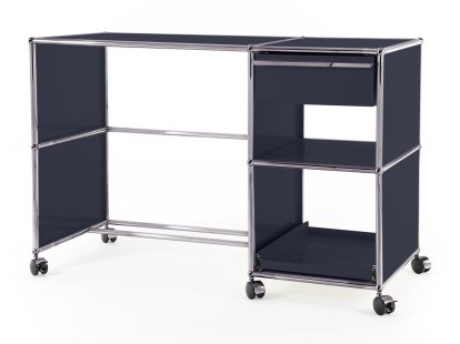 Bureau USM Haller à roulettes Type 2, Anthracite RAL 7016