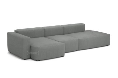 Mags Soft Sofa Combinaison 4, Accotoir à gauche, Steelcut Trio - gris clair