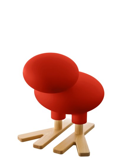 Happy Bird, Grand (H 66,5 x L 57 x P 70 cm), Orange