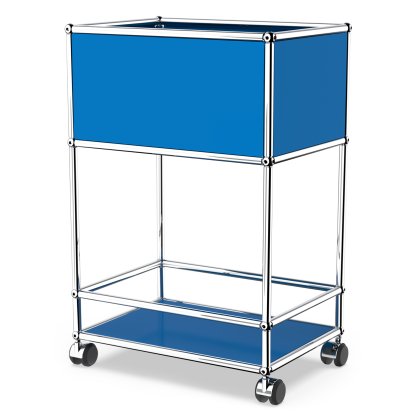 USM Haller meuble de bar type 2, Bleu gentiane RAL 5010, Patin de nivelage