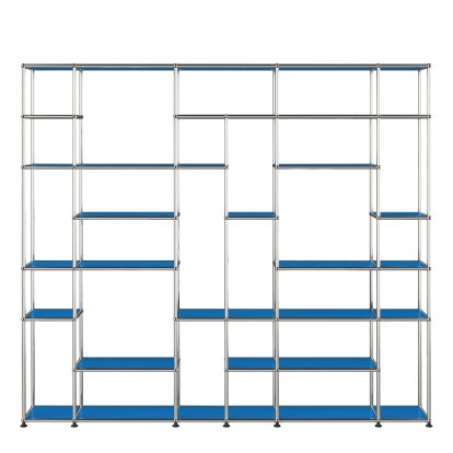 USM Haller Étagère de salon XXL, Bleu gentiane RAL 5010