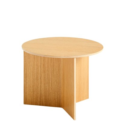 Table Slit Bois, H 35,5 x Ø 45 cm, Laqué chêne