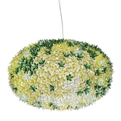 Suspension Bloom, Grand (ø 80 cm), Transparent/menthe