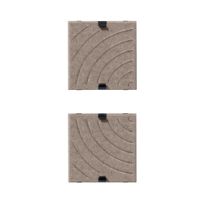 Soft Panel USM Haller Mono pour étagère USM, 35 cm x 35 cm, Taupe, Courbes