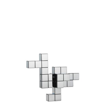 Figurine à emboîter Panton Cubes, Canard, Chrome