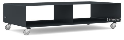 Meuble TV R 200, Monochrome, Gris anthracite (RAL 7016), Roulettes industrielles