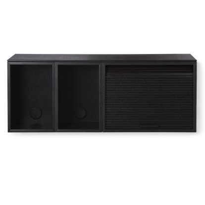 Étagère murale Hifive, Hifive 100, Chêne peinté noir