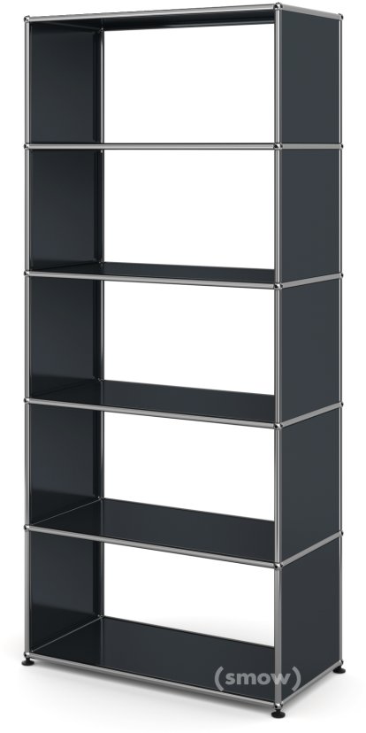 Étagère M USM Haller, Sans panneau arrière, Anthracite RAL 7016
