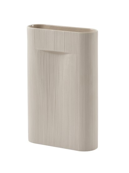 Vase Ridge, Grand (H 48,5 cm), Beige