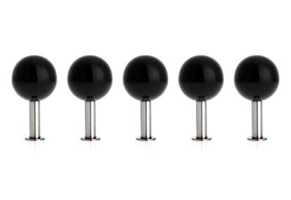 Patères Dots - Lot de 5, Noir