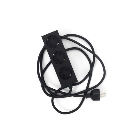 Bloc d'alimentation Bar / multiprise Beam, 3 prises électriques, Gris anthracite, 2 m