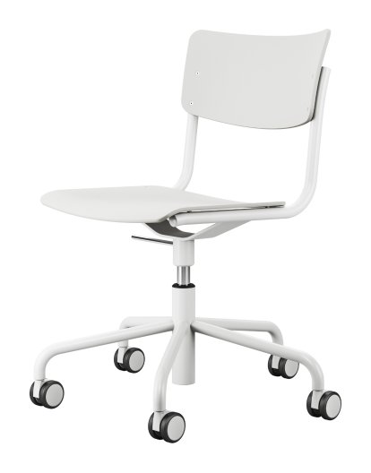 S 43 DR/FDR Atelier, Hêtre laqué blanc pur RAL 9010, Blanc pur (RAL 9010), Sans accotoirs
