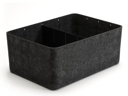 Boîte USM Inos, L 45,3 x H 19 cm, Anthracite, Séparation 1