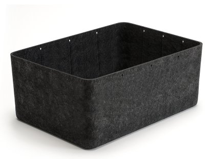 Boîte USM Inos, L 45,3 x H 19 cm, Anthracite, Sans séperation