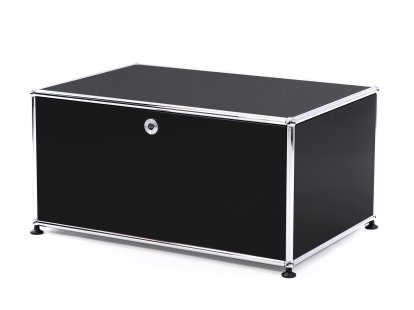 Caisson imprimante USM Haller, 75 cm, Noir graphite RAL 9011, Avec pieds