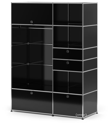 Armoire-penderie USM Haller Type 1, Noir graphite RAL 9011