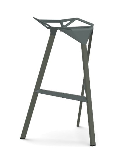 Tabouret Stool_One, Hauteur de l'assise pour la version bar 770 mm, Gris-vert brillant (5256)