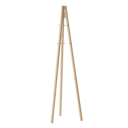 Portemanteau Kiila, Frêne laqué clair, Blanc