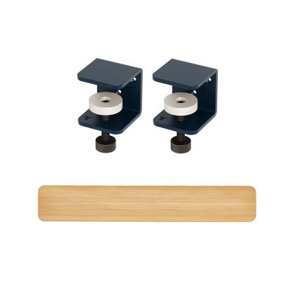 Etagère murale Tiptoe chêne massif, Étagère murale 120 cm, Bleu minéral