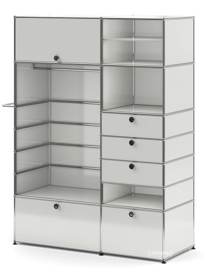 Armoire-penderie USM Haller Type 2, Gris clair RAL 7035