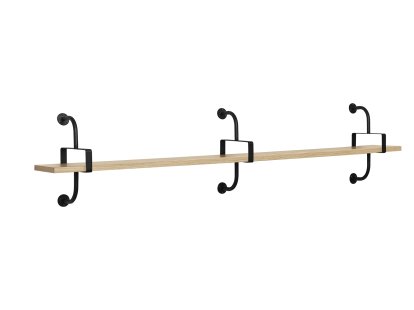 Étagère murale Démon, L 215 x H 46 cm, Chêne naturel